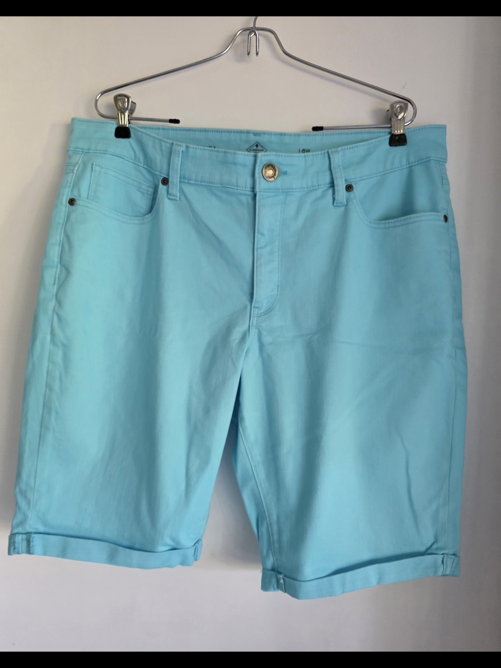 St. John's Bay Turquoise Bermuda Shorts 16w